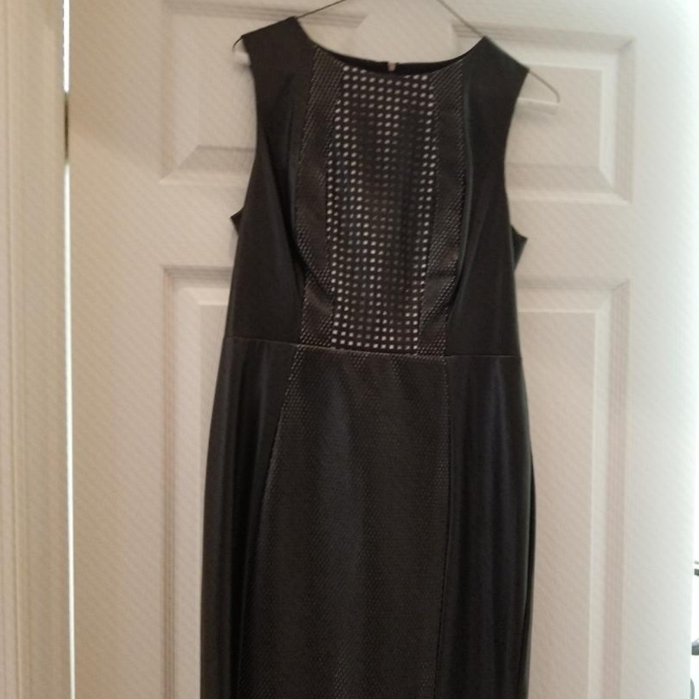 Vince Camuto Faux Leather Detail Dress